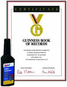 Tufoil was named The World’s Most Efficient Lubricant by the Guinness Book of World Records