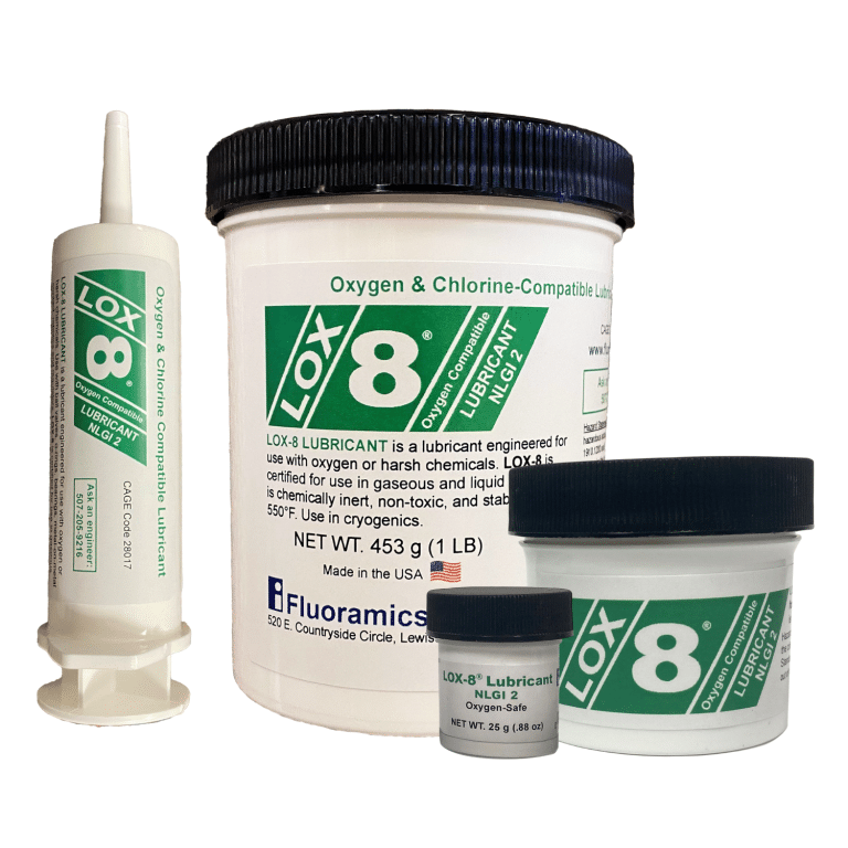 Fluoramics’ LOX-8 Grease is available in NLGI 00 and NLGI 2 thickness